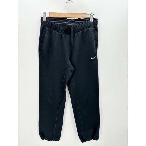 Nike Therma-Fit Black Fleece Lined All Time Training SweatPants Womens Small - Picture 1 of 8